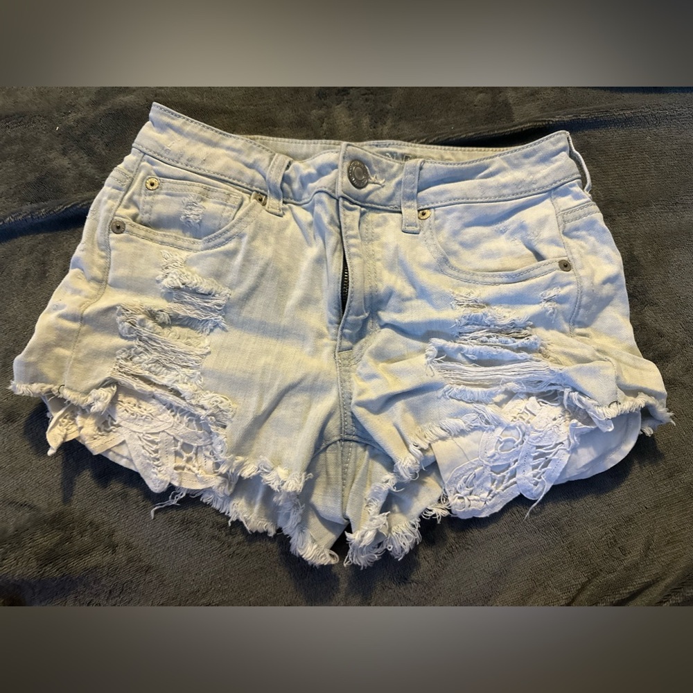 Light Blue AE Jean Shorts